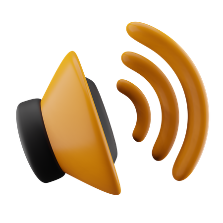 Audio Sound  3D Icon