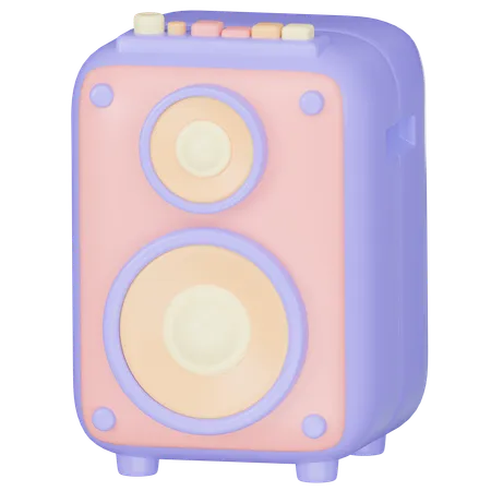 Audio Speaker Music Minimal Icon 3 D Icon Render Illustration 3D Icon