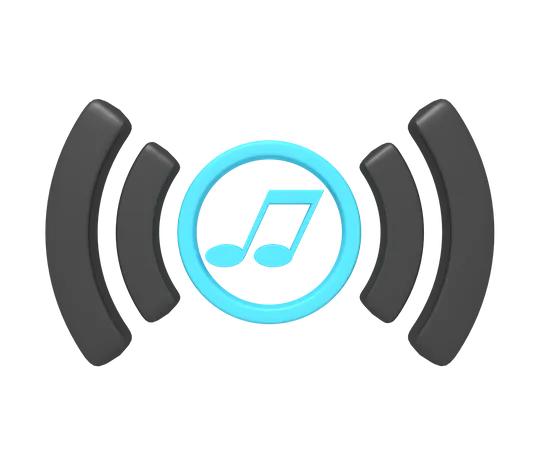 Audio Streaming  3D Icon