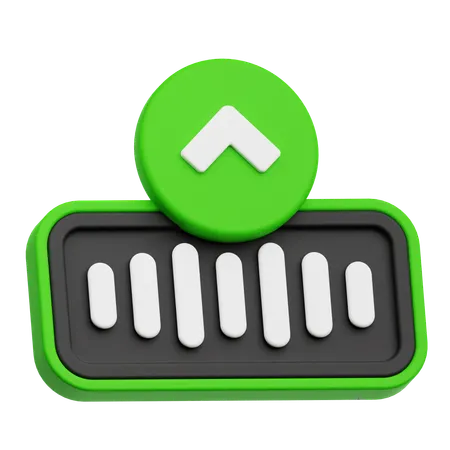 Audio Up  3D Icon