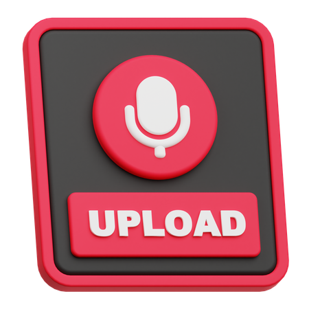 Audio Upload  3D Icon