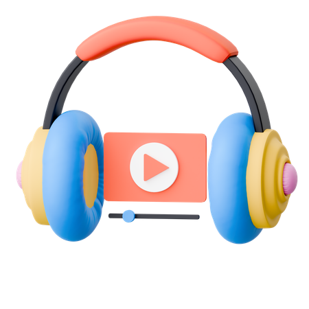 Audio Video  3D Icon