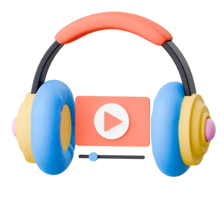 Audio Video  3D Icon