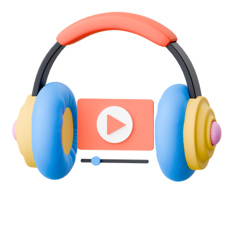 Audio-Video  3D Icon