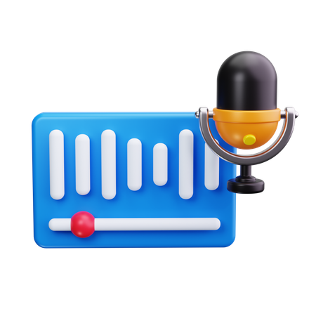 Audio waves  3D Icon