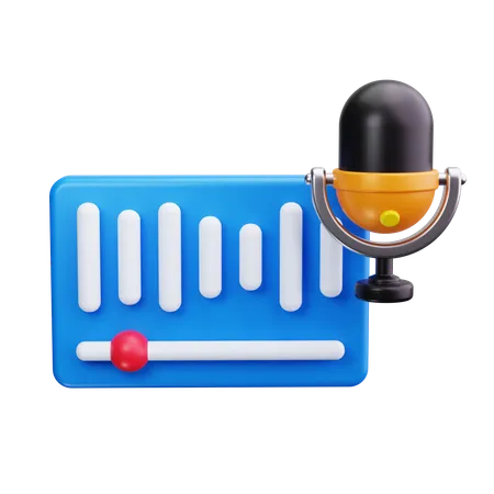 Audio waves  3D Icon