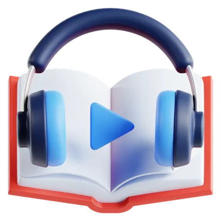 Audiobook 3 D Icon 3D Icon