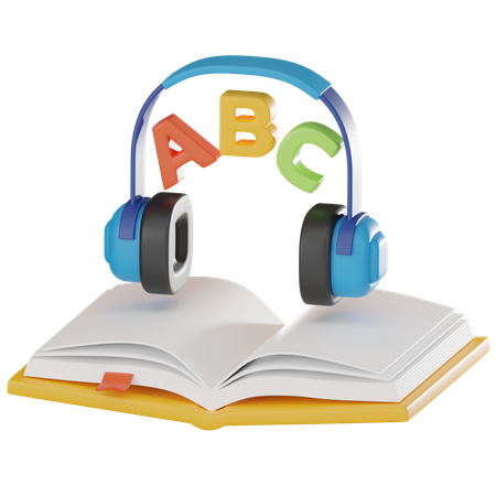 Audio libro  3D Icon