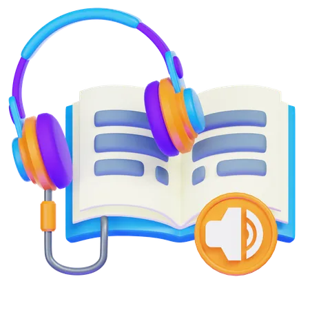 Audio libro  3D Icon
