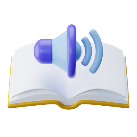 Audio libro  3D Icon