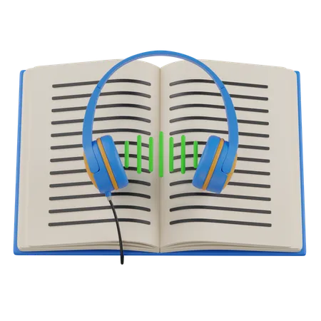 Audio libro  3D Icon