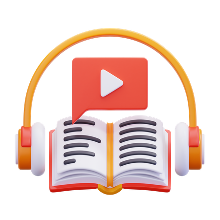 Audio libro  3D Icon