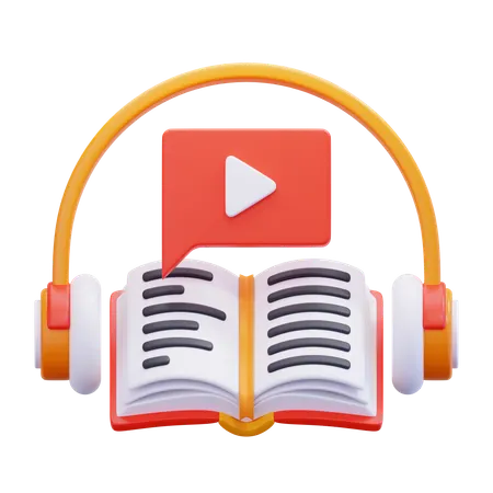 Audio libro  3D Icon