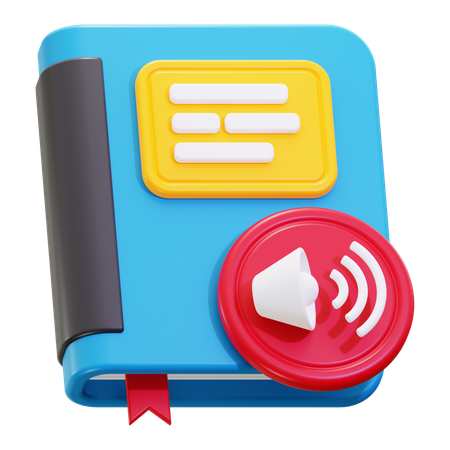 Audio libro  3D Icon