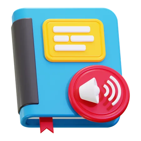 Audio libro  3D Icon