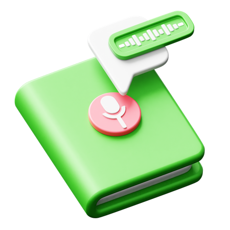 Audio libro  3D Icon