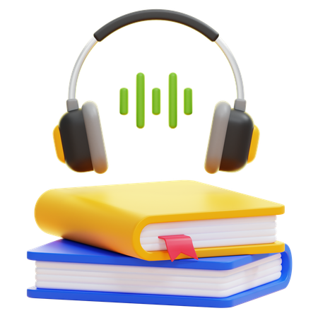 Audio libro  3D Icon