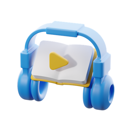 Estudo de audiolivro  3D Icon