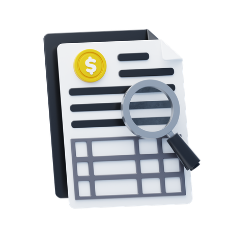 Audit  3D Icon