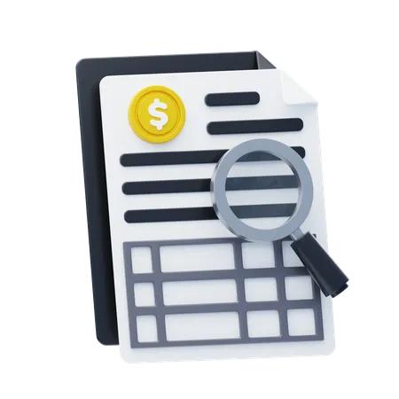 Audit  3D Icon