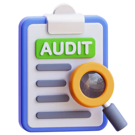 Audit  3D Icon