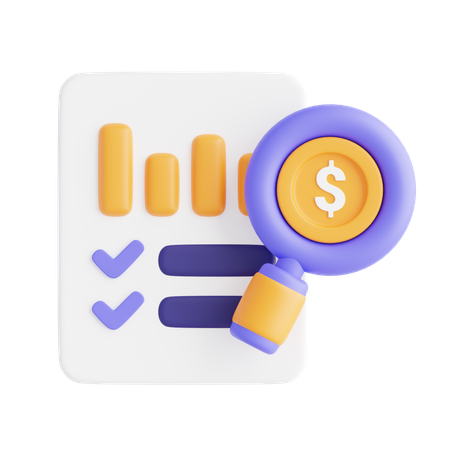 Audit  3D Icon