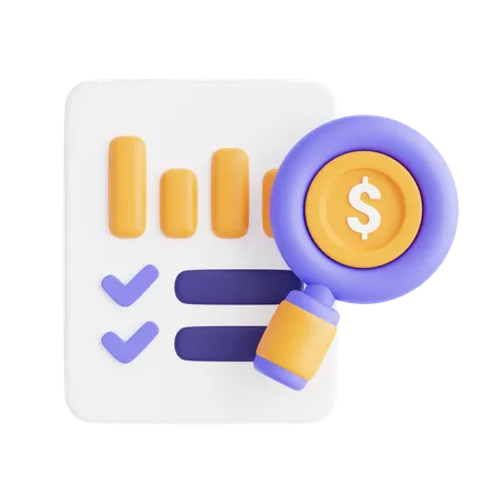 Audit  3D Icon