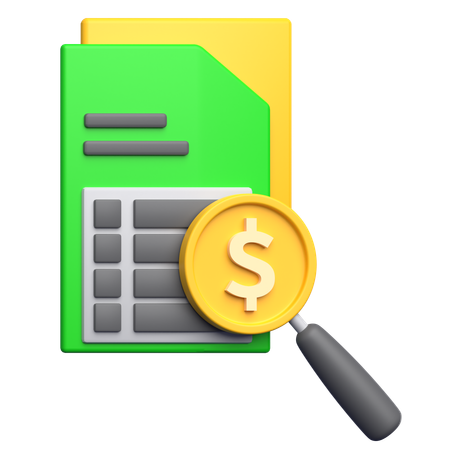 Audit  3D Icon