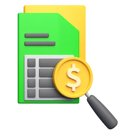 Audit  3D Icon