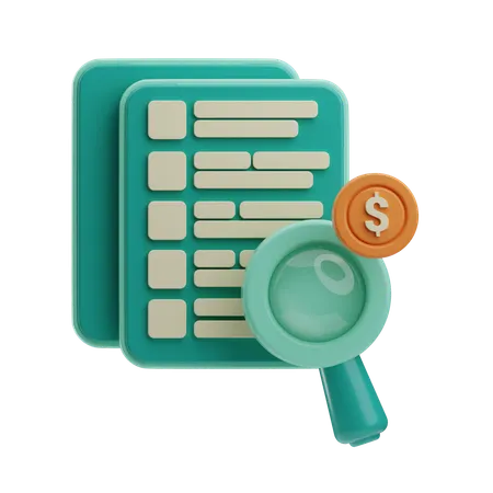 Audit  3D Icon