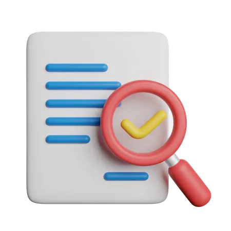 Audit  3D Icon