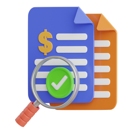 Audit  3D Icon