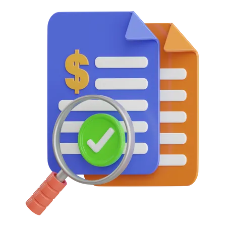 Audit  3D Icon