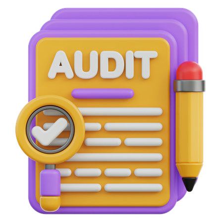 Audit  3D Icon