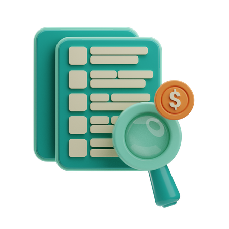 Audit  3D Icon