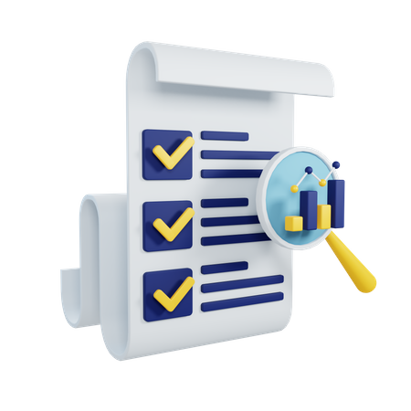 Audit  3D Icon
