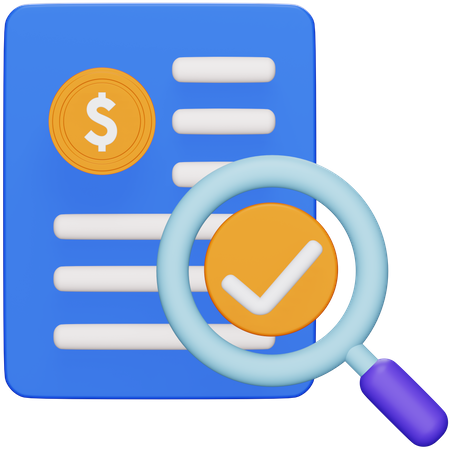Audit  3D Icon