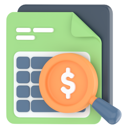 Audit  3D Icon