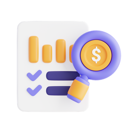 Audit  3D Icon