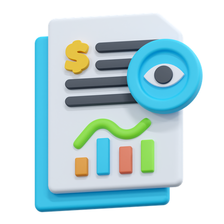 Audit  3D Icon