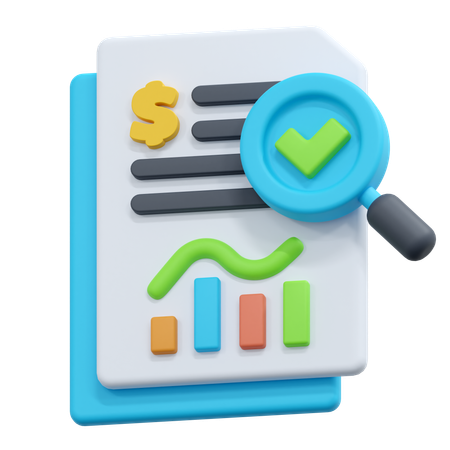 Audit  3D Icon
