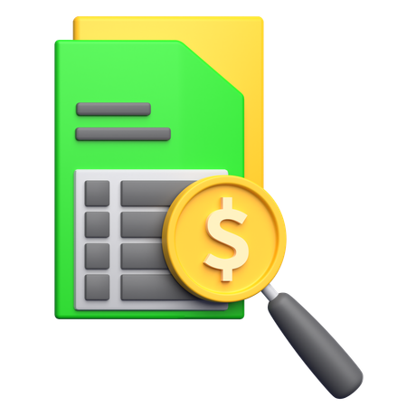 Audit  3D Icon