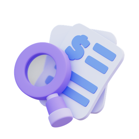Audit  3D Icon