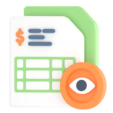 Audit  3D Icon