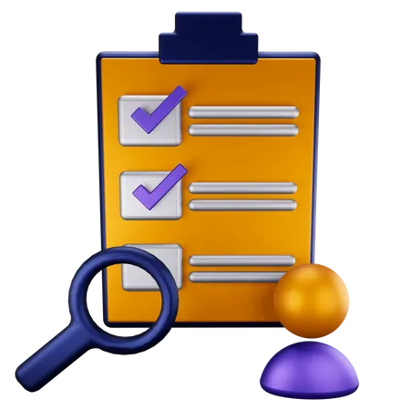 Audit checklist  3D Illustration
