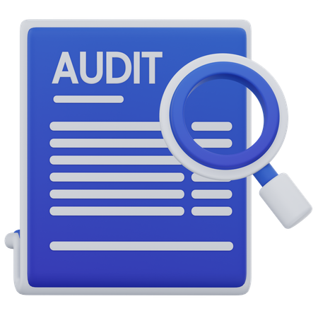 Audit Document  3D Icon