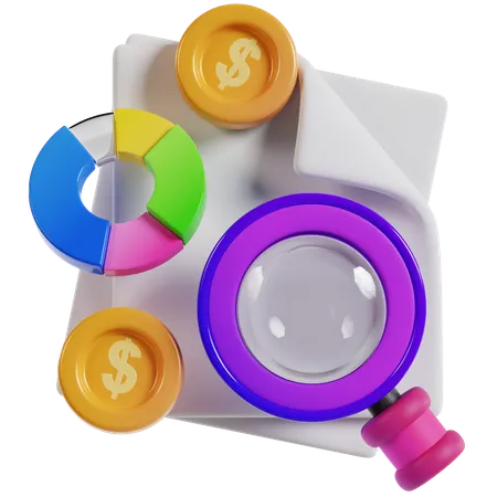 Audit Financial Visualization  3D Icon