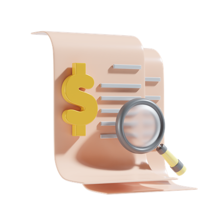 Audit financier  3D Icon