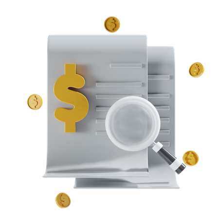 Audit financier  3D Icon