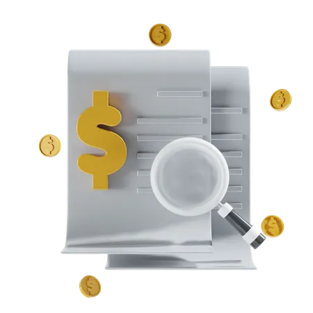 Audit financier  3D Icon